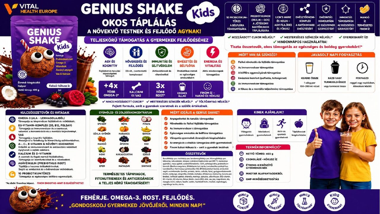 GENIUS SHAKE KIDS katalógusgrafika
